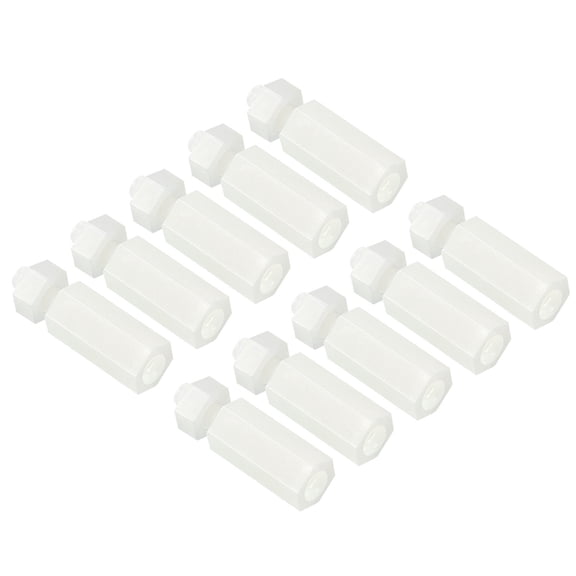 Uxcell M3x12+6mm Nylon Hex Spacer Standoffs PCB Standoff Screws Nuts, 1Set/200Pcs