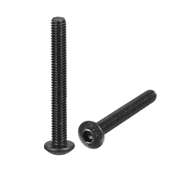 Uxcell M3x25mm Hex Socket Button Head Cap Bolts Screws Alloy Steel Black 100 Pack