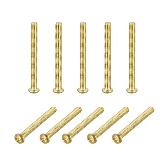 Uxcell M3x30mm Brass Machine Screws, Phillips Pan Head Fastener Bolts 20 Pack