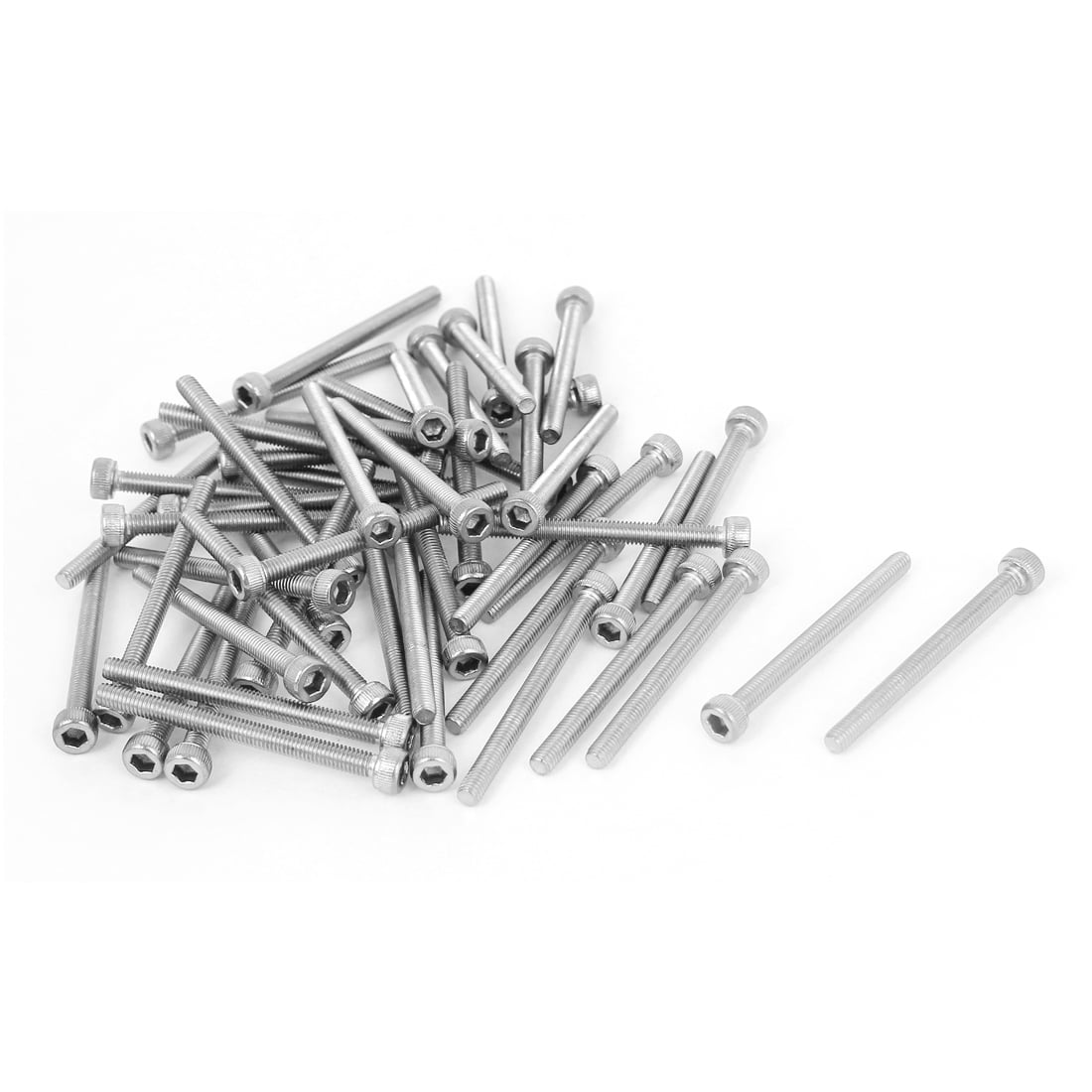 30pcs M3x35mm Hex Socket Cap Screws - 304 Stainless Steel, 0.5mm Pitch, For DIY & Repair