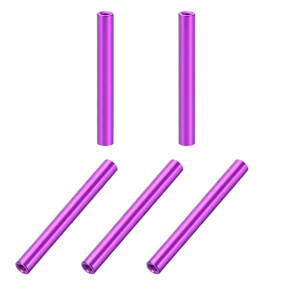 Uxcell M3x40mm Round Aluminum Standoff Column Spacer Female Purple for FPV Quadcopter RC Parts DIY 5 Pcs