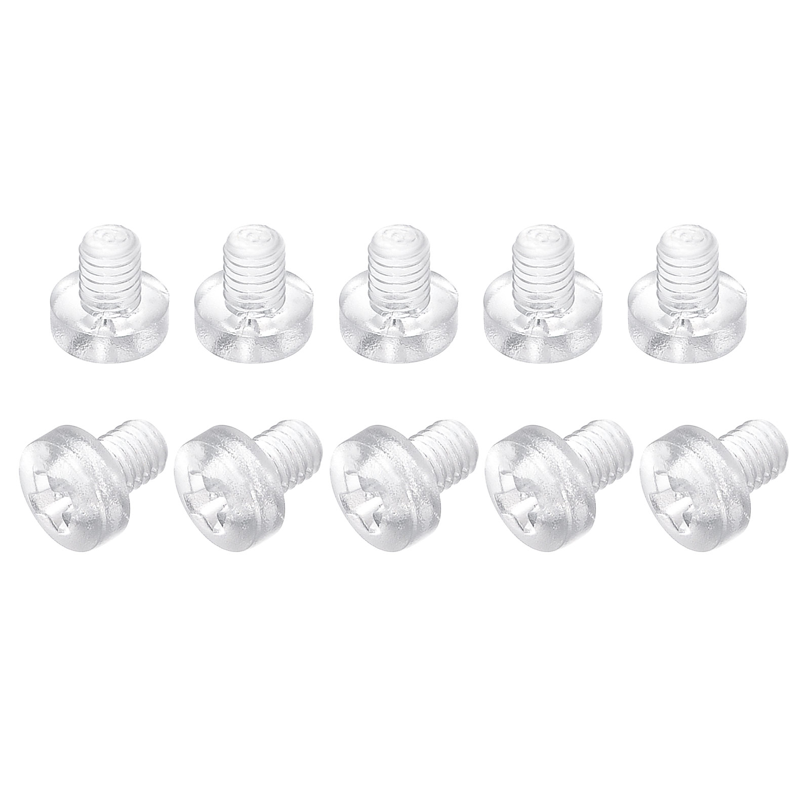 Sourcing Map M5x6mm Plastica Phillips Bulloni 50pcs PC Pan Head Viti Macchina Trasparente