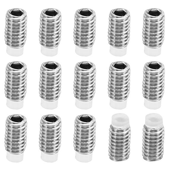Uxcell M3x5mm Nylon Tip Grub Screw Hex Socket Head Cup Point Anti Slip Set Screws Internal Hex Drive Hardware 15 Pack