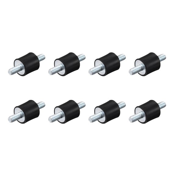 Uxcell M3x6mm Rubber Mounts, 8 Pack Anti Isolator Studs Shock Absorber Male, 8x8mm