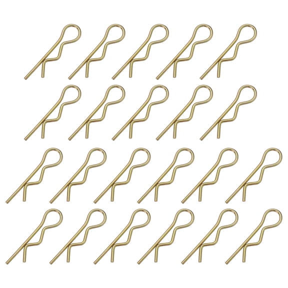 Uxcell M3x70mm Cotter Pins, 22 Pcs Heavy Duty R Clips Hardware Pin Steel Spring Fasteners Hitch Pin Clip for Trailer Locking Lawn Mowers Tractor Carts Truck