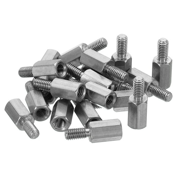 Uxcell M3x8mm+6mm Male-Female Hex Standoff Screws, Stainless Steel PCB Standoffs for Motherboards, 20 Pack