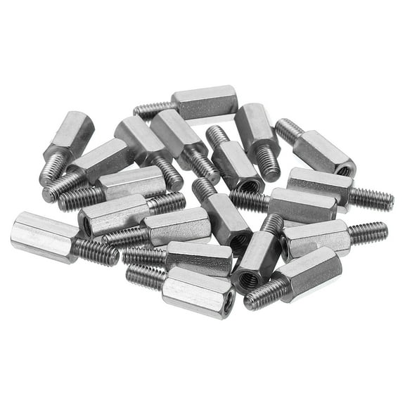 Uxcell M3x9mm+6mm Male-Female Hex Standoff Screws, Stainless Steel PCB Standoffs for Motherboards, 20 Pack