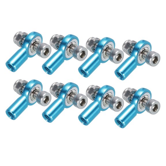 Uxcell M3xL18mm Ball Rods End Head Ball Joint Buckle Steering Connecting Tie for RC Model with Screw and Nut 8Pcs