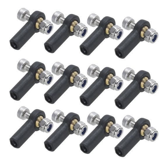 Uxcell M3xL20mm Ball Rods End Head Ball Joint Buckle Steering Connecting Tie for RC Model with Screw and Nut 20Pcs