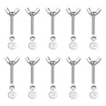 thumbnail image 1 of Uxcell M4-0.7 x 25 mm Wing Butterfly Screw, 10 Pcs Wing Nuts and Bolts Machine Fastener Thumb Hand Screws, Silver, 1 of 7