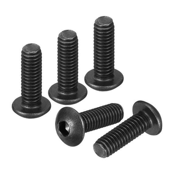 Uxcell M4-0.7x12mm Button Head Socket Cap Screws - 100Pack - Good for Road Bicycle, Mountain Bike, Auto, Motorcycle - Carbon Steel Black Oxide - Hex Drive Fasteners