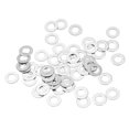 thumbnail image 1 of Uxcell M4 304 Stainless Steel Flat Washers, 4x8x0.5mm Ultra Thin Flat Spacers for Screw Bolt, 50 Pack, 1 of 5