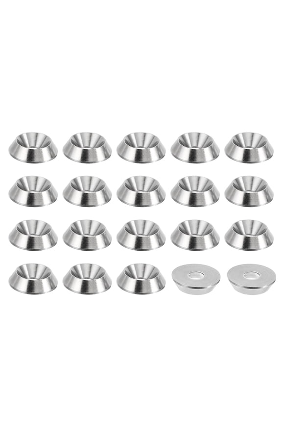 M4 Finish Countersunk Washer 13mmx3.2mm 304 Stainless Steel Finishing Cup Washer Screw Bolt Head Gasket 20 Pack