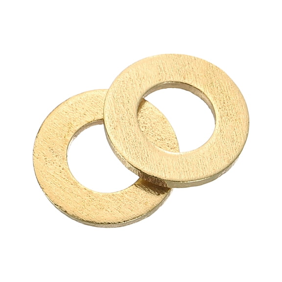 Uxcell M4 Flat Washer, 120 PackBrass Ring Washers 8mm OD 0.5mm Thick Sealing Gasket Ring