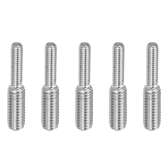 Uxcell M4*M6*30mm Double End Threaded Stud Screw Bolt, 5 Pack 304 Stainless