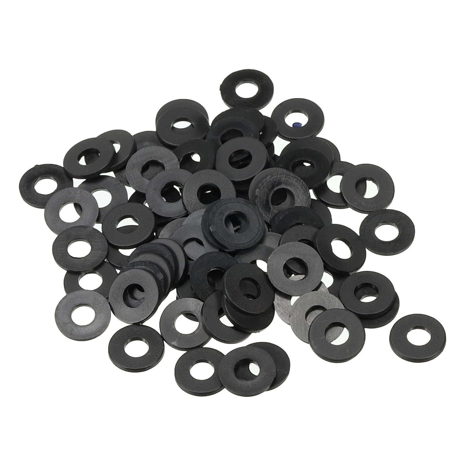 Uxcell M4 Nylon Flat Washer, 120 Pack 4mm ID 9mm OD Sealing Gasket Ring ...