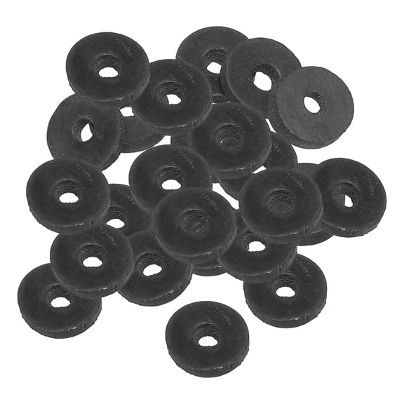 Uxcell M4 Rubber Flat Washer 4mm ID 13mm OD 3mm Thick Sealing Spacer Gasket Ring,Black, 24 Pack