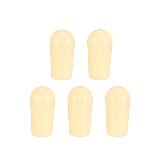 Uxcell M4 Switch Tip Knob Cap Plastic Replacement for 3 Way Toggle Pickup Selector Cream 5 Pcs