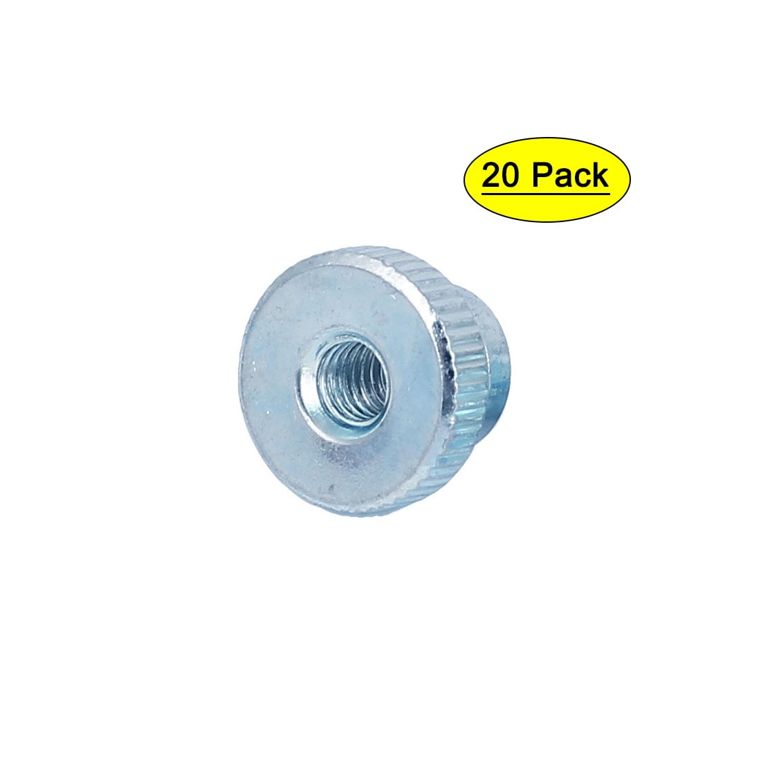 Uxcell M4 Thread 8mm High Carbon Steel Round Knurled Head Thumb Nuts