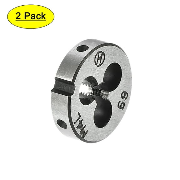 Uxcell M4 x 0.7 Metric Left Hand Alloy Tool Steel Machine Thread Round Threading Dies 2 Pack