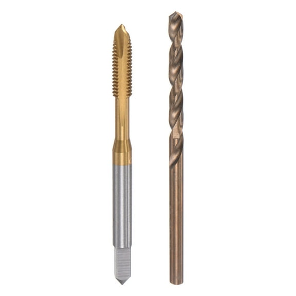 Uxcell M4 x 0.7 Spiral Point Thread Tap and 3.3mm Drill Bit Set Cobalt High Speed Steel