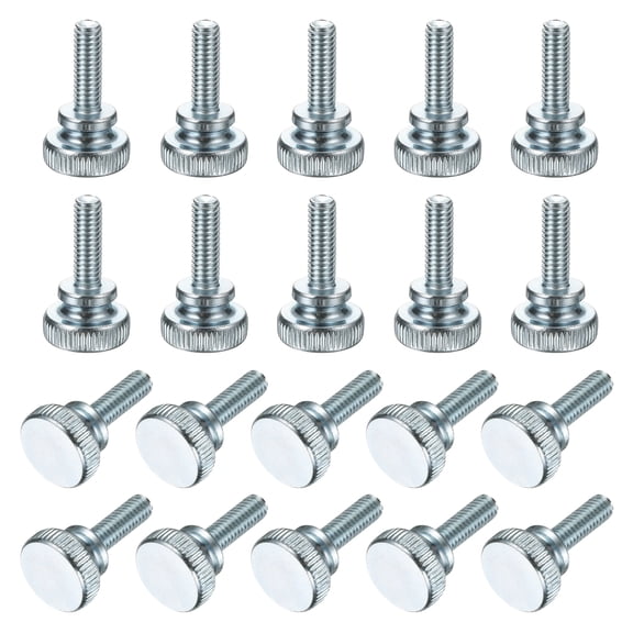 Uxcell M4 x 12mm 20Pcs Knurled Thumb Screws with Shoulder Grip Knobs for TV Monitor