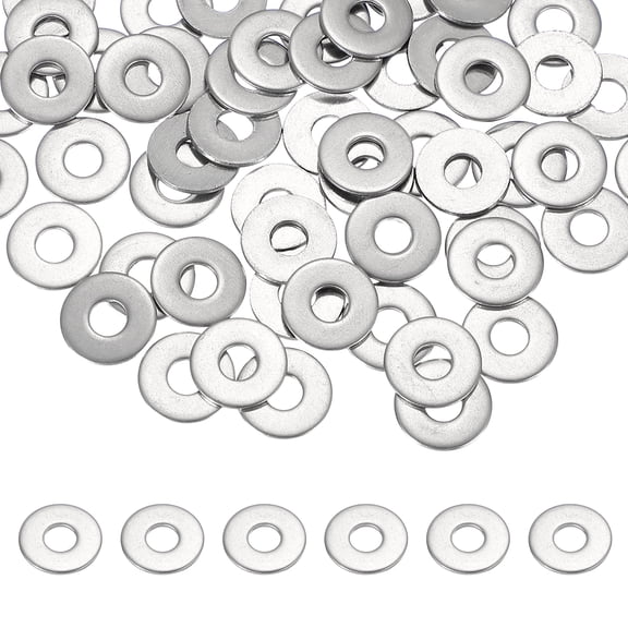 Uxcell M4 x 12mm Metal Screw Washers Set, 66Pcs 304 Stainless Steel Flat Washers