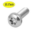 thumbnail image 1 of Uxcell M4 x 14mm 316 Stainless Steel Round Torx Head Machine Screw Silver Tone (20-pack), 1 of 5