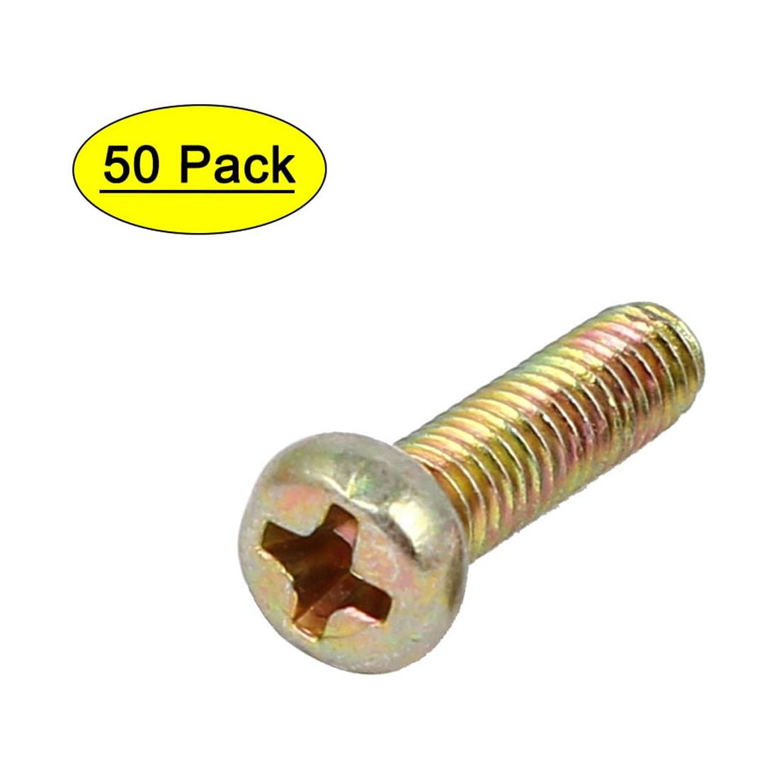 Uxcell M4 x 14mm Fully Thread Round Head Machine Screws Bolts Fasteners (50pack)