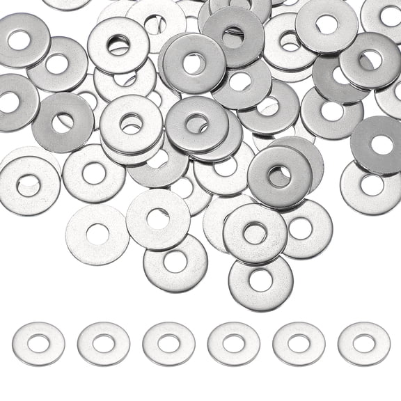 Uxcell M4 x 14mm Metal Screw Washers Set, 66Pcs 304 Stainless Steel Flat Washers