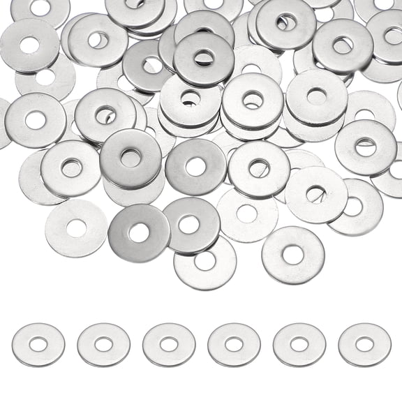 Uxcell M4 x 15mm Metal Screw Washers Set, 66Pcs 304 Stainless Steel Flat Washers