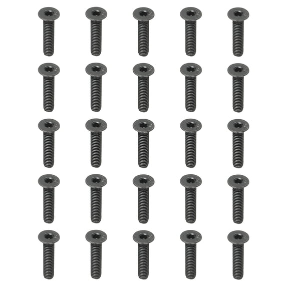 Uxcell 50 Pcs M4 x 16 mm Flat Countersunk Head Socket Cap Machine Screws Full Thread
