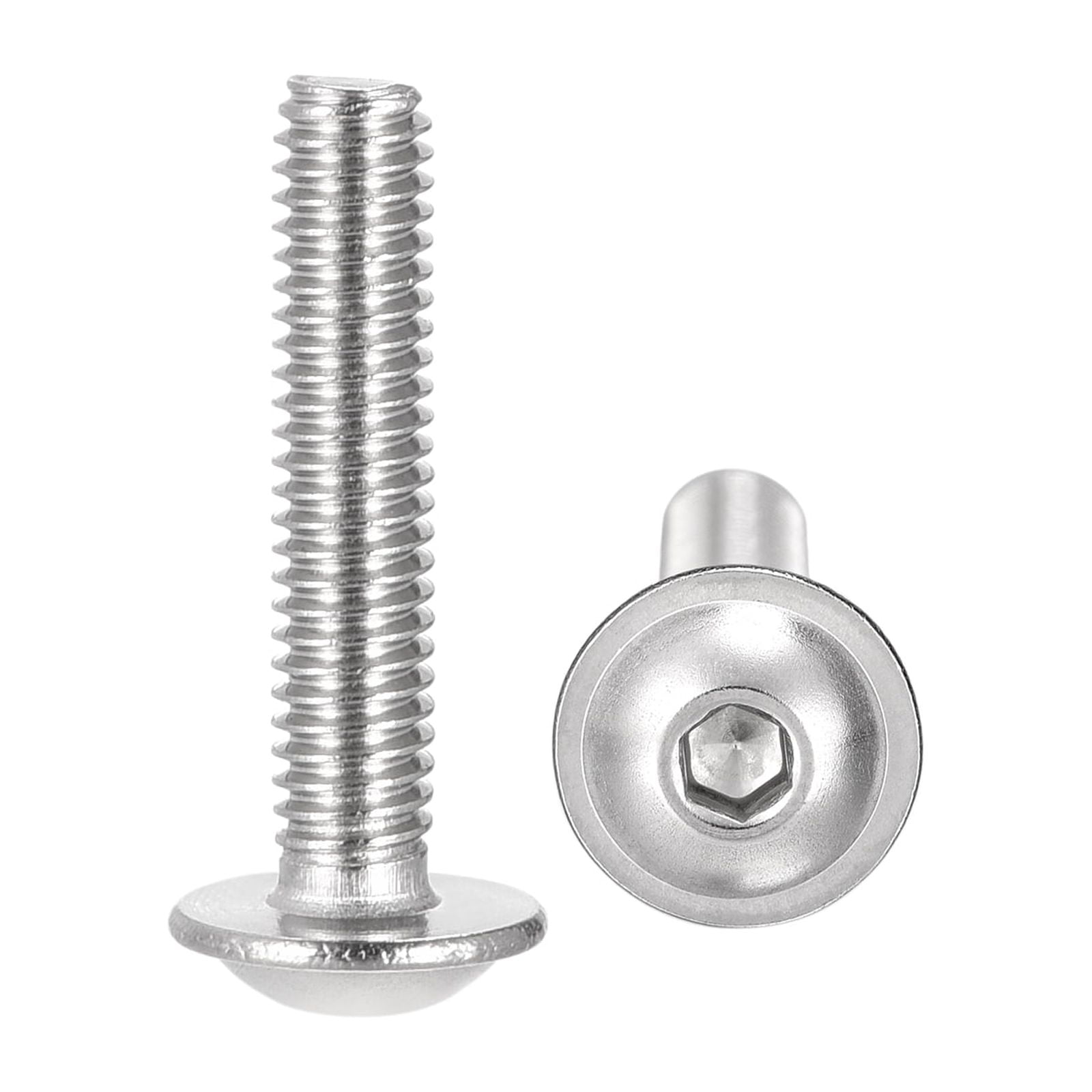 Uxcell M4 x 20mm 304 Stainless Steel Flanged Button Head Socket Cap