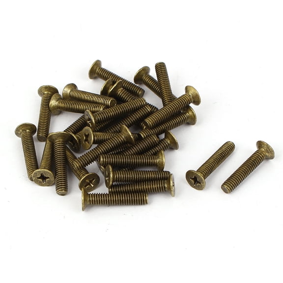 Uxcell M4 x 20mm Metric Phillips Drive Machine Flat Head Countersunk Screws 30Pcs