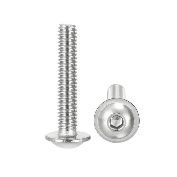 Uxcell M4 x 22mm 304 Stainless Steel Flanged Button Head Socket Cap Screws 50 Pack