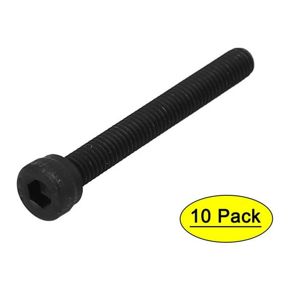 Uxcell M4 x 35mm Alloy Steel Fully Thread Hex Socket Head Cap Screw DIN912 (10-pack)