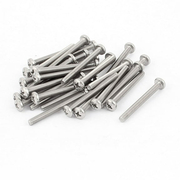 Uxcell M4 x 40mm Thread Head Screws for Furniture Drawer Handles 30 Pack