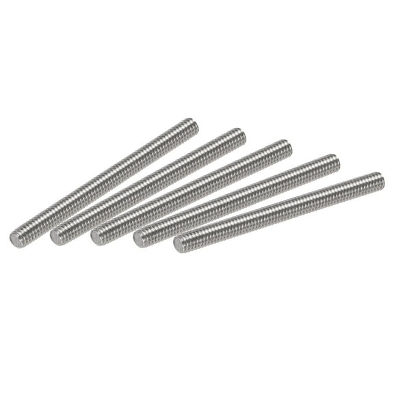 Uxcell M4 x 50mm Fully Threaded Rod 304 Stainless Steel Right Hand Threads 25 Pack