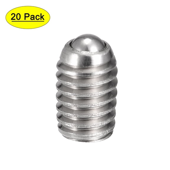 Uxcell M4 x 6mm 304 Stainless Steel Spring Hex Socket Ball Point Set Screws 20 Pack
