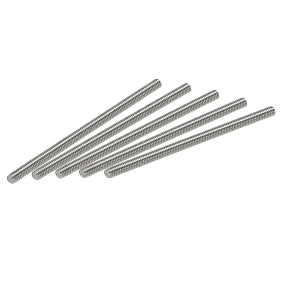 Uxcell M4 x 90mm Fully Threaded Rod 304 Stainless Steel Right Hand Threads 5 Pack