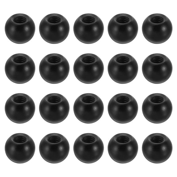 Uxcell M4x0.7 Ball Nuts Knob, 30 Pack Steel Drilling Ball Caps Blind Hole Handle Nut, 9mm Black