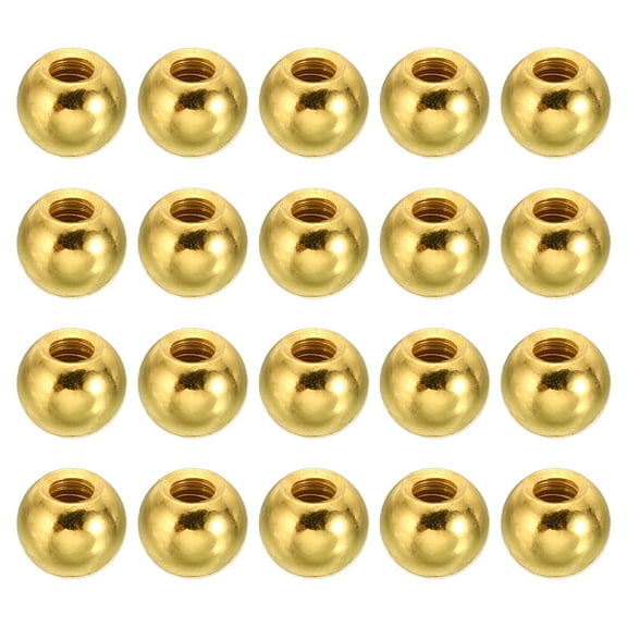 Uxcell M4x0.7 Ball Nuts Knob, 30 Pack Steel Drilling Ball Caps Blind Hole Handle Nut, 9mm Electrophoresis Gold