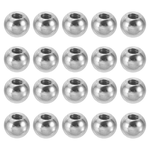 Uxcell M4x0.7 Ball Nuts Knob, 30 Pack Steel Drilling Ball Caps Blind Hole Handle Nut, 9mm Silver Tone