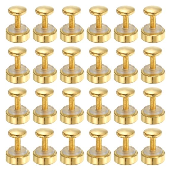 Uxcell M4x0.7 Standoff Screws with Spacers, 8 Pack Wall Mounting Hardware Thumb Screw Fasteners for Acrylic Glass Signs
