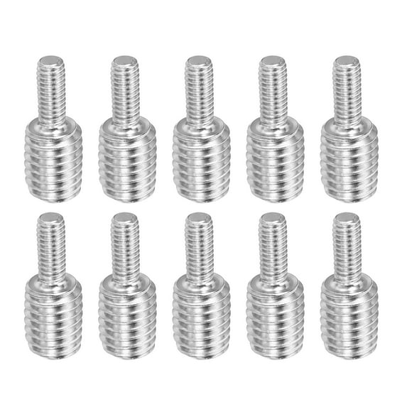 Uxcell M4x0.7 to M8x1.25 Double End Threaded Stud Screw Bolt 304 Stainless Steel Rod Reducer Adapter 20mm Long 10pcs