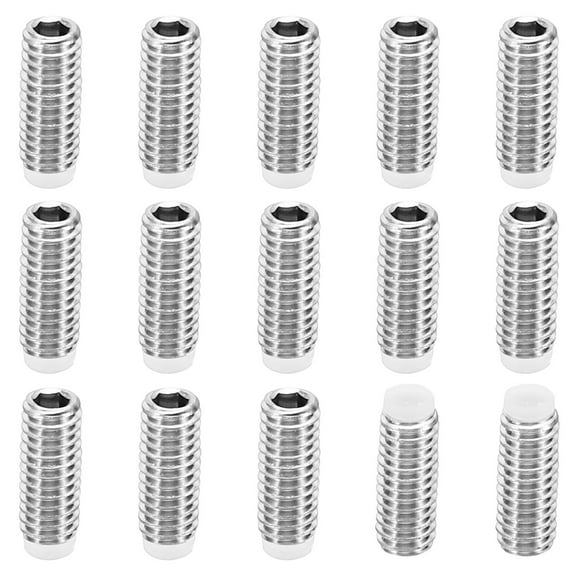 Uxcell M4x10mm Nylon Tip Grub Screw Hex Socket Head Cup Point Anti Slip Set Screws Internal Hex Drive Hardware 15 Pack