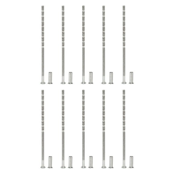Uxcell Cabinet Handle Screws Break Away Screws Phillips Drive Flat Countersunk Head Fixing Cutting Slot Articulated Bolts Sleeve for Drawer Door M4x110 10