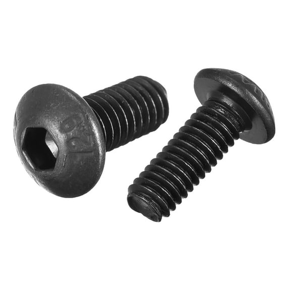 Uxcell M4x12mm Hex Socket Button Head Cap Bolts Screws Alloy Steel Black 100 Pack