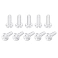 thumbnail image 1 of Uxcell M4x12mm Plastic Phillips Bolts PC Pan Head Machine Screws Transparent 100 Pack, 1 of 5