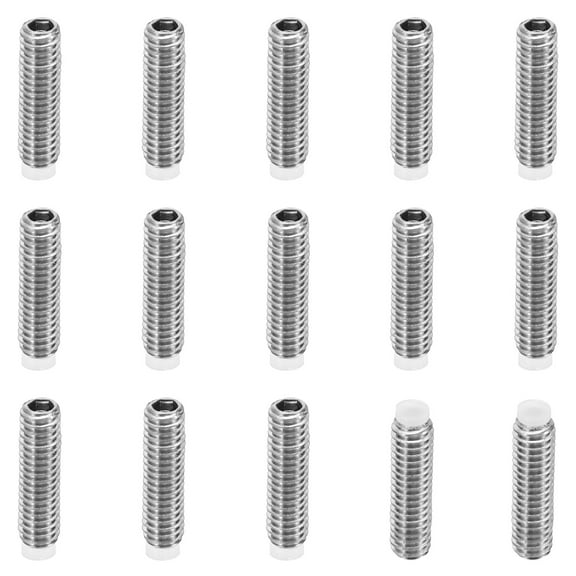 Uxcell M4x14mm Nylon Tip Grub Screw Hex Socket Head Cup Point Anti Slip Set Screws Internal Hex Drive Hardware 15 Pack
